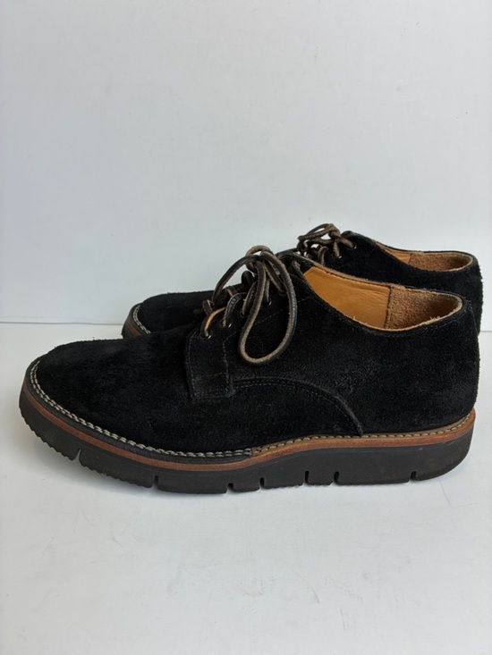 Viberg Derby Calf Suede Shoe Black Size 8.5 US 7.5 Brand Luxury Handmade main image 8